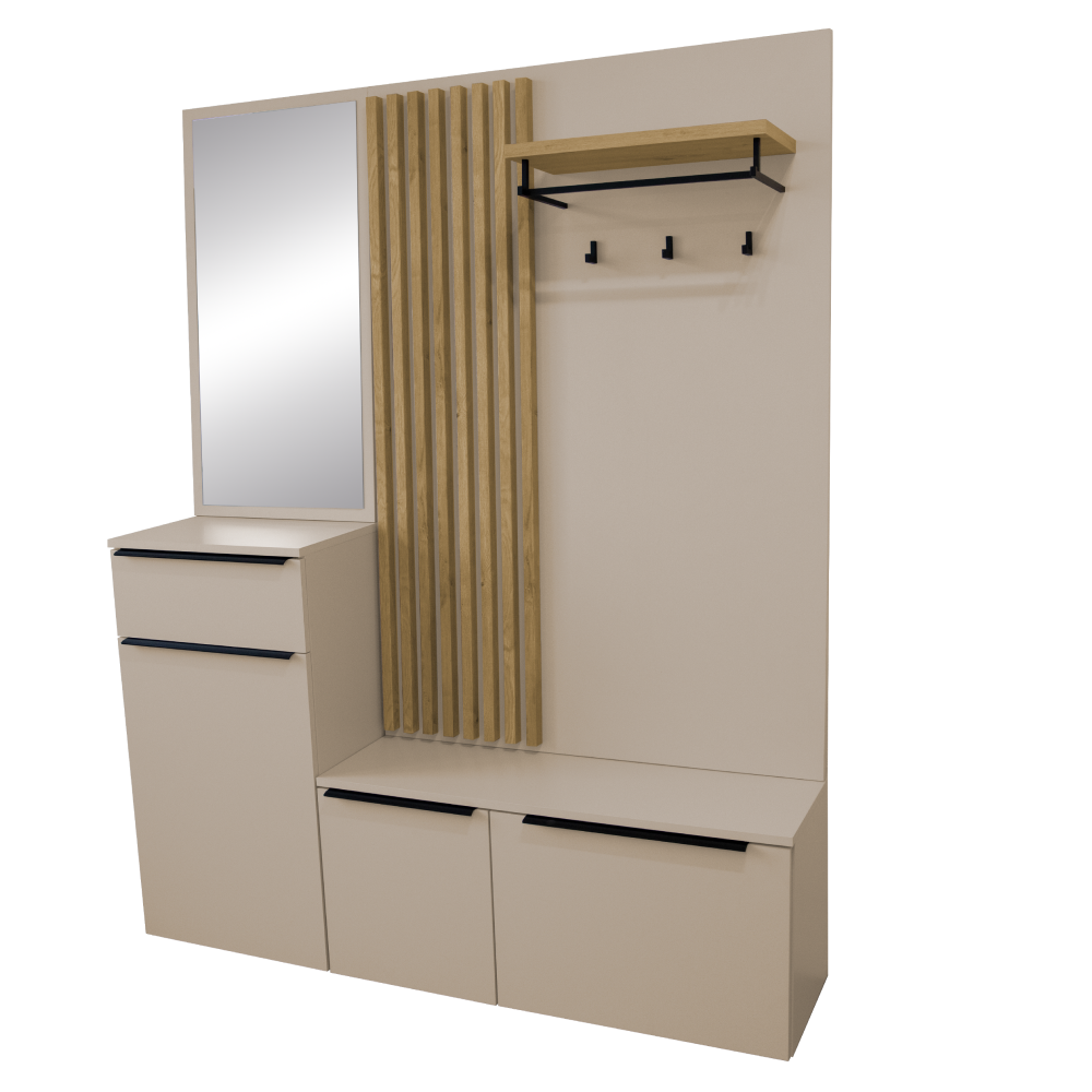 Mobilier hol ALIVA, mat / stejar artisan