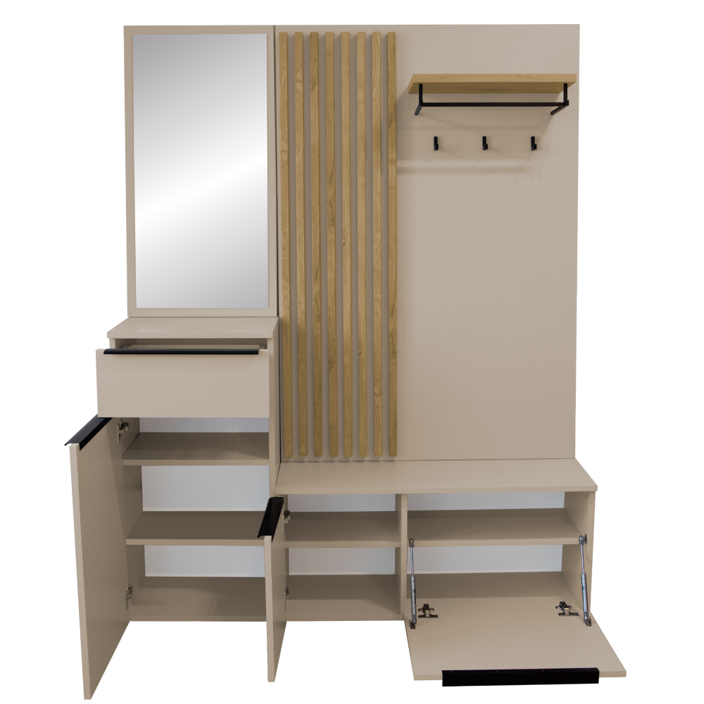 Mobilier hol ALIVA, mat / stejar artisan