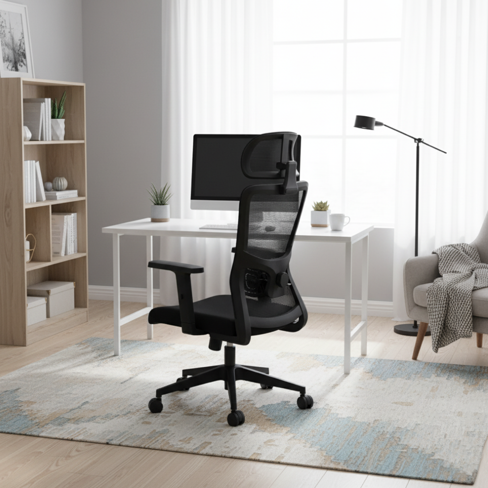 Fotoliu de birou ALONZO, negru