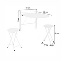 Set dining set 1+2 AMADEO, alb
