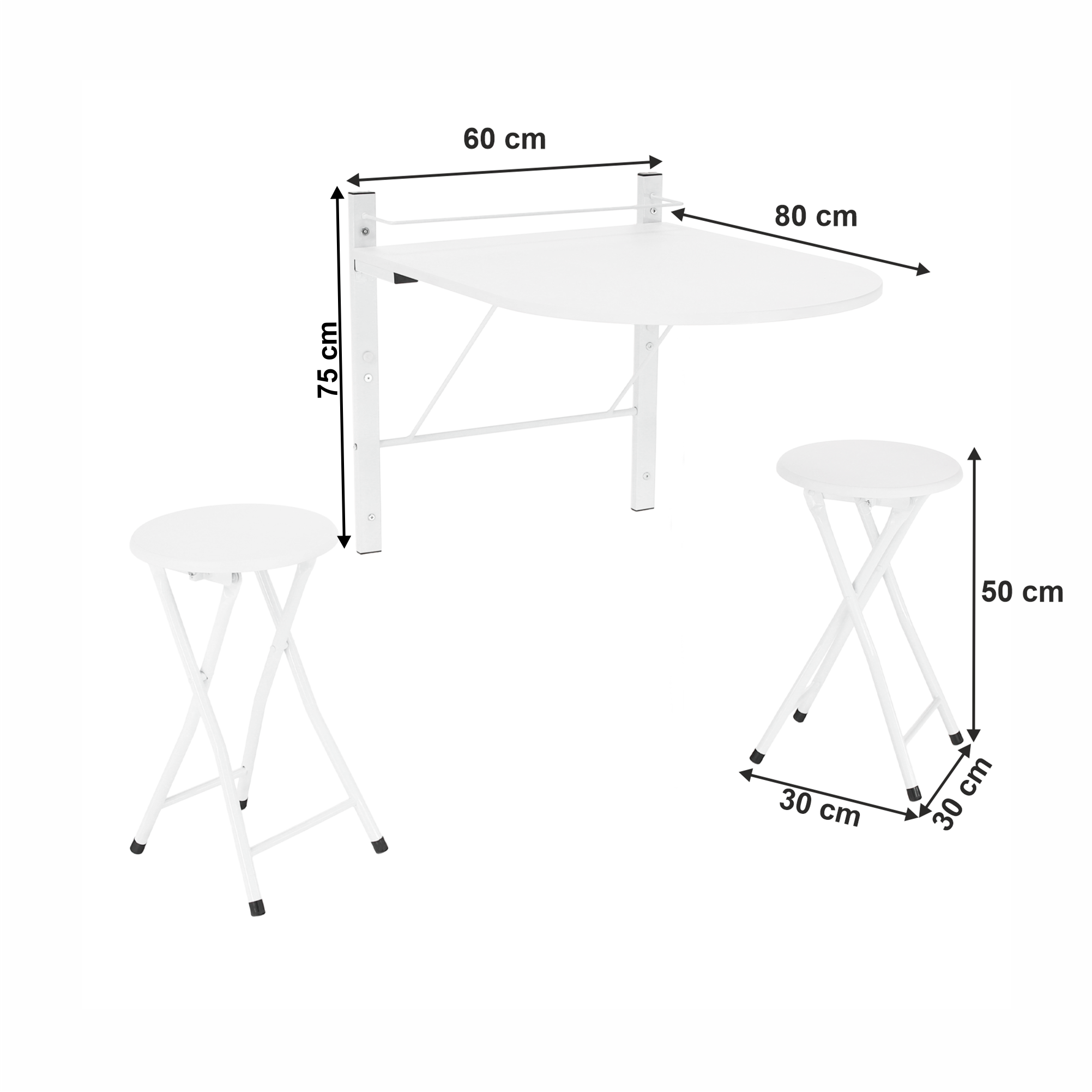 Set dining set 1+2 AMADEO, alb