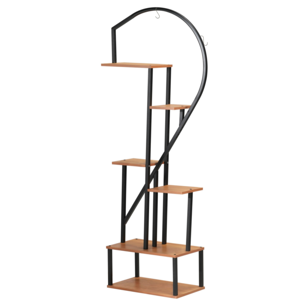 Stand ghiveci AMADIS, negru / stejar