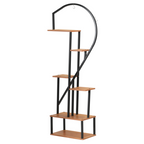 Stand ghiveci AMADIS, negru / stejar