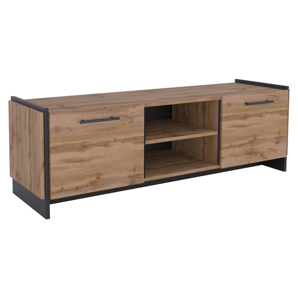 Masuta TV AMONI 2D, stejar wotan/negru
