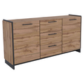 Comoda AMONI 2D3S, stejar wotan/negru