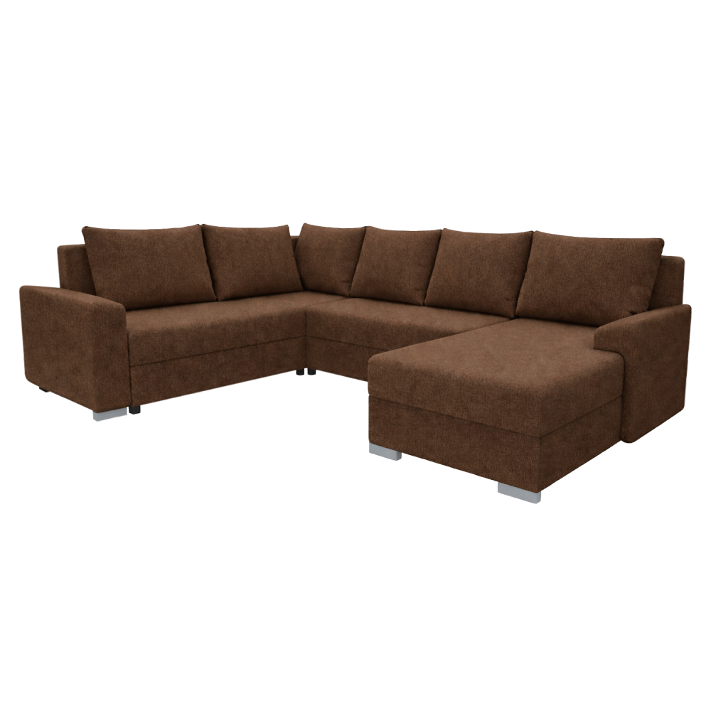 Set canapea universala ANDRESO U UNI, maro