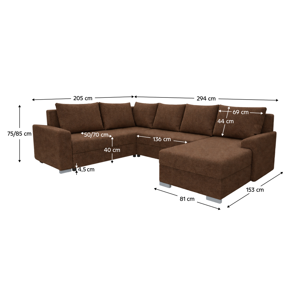 Coltar in forma de U extensibil ANDRESO UNI, vedere 3