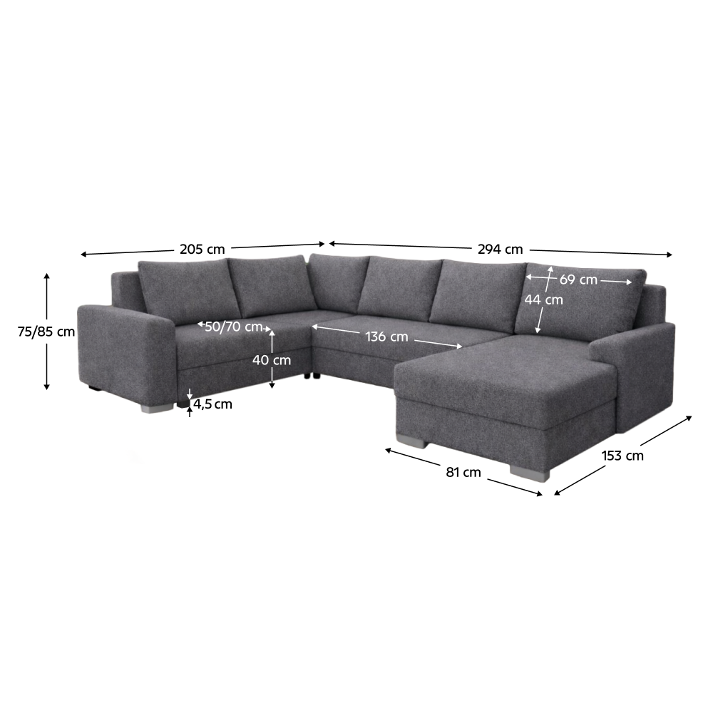 Coltar in forma de U extensibil ANDRESO UNI, vedere 6