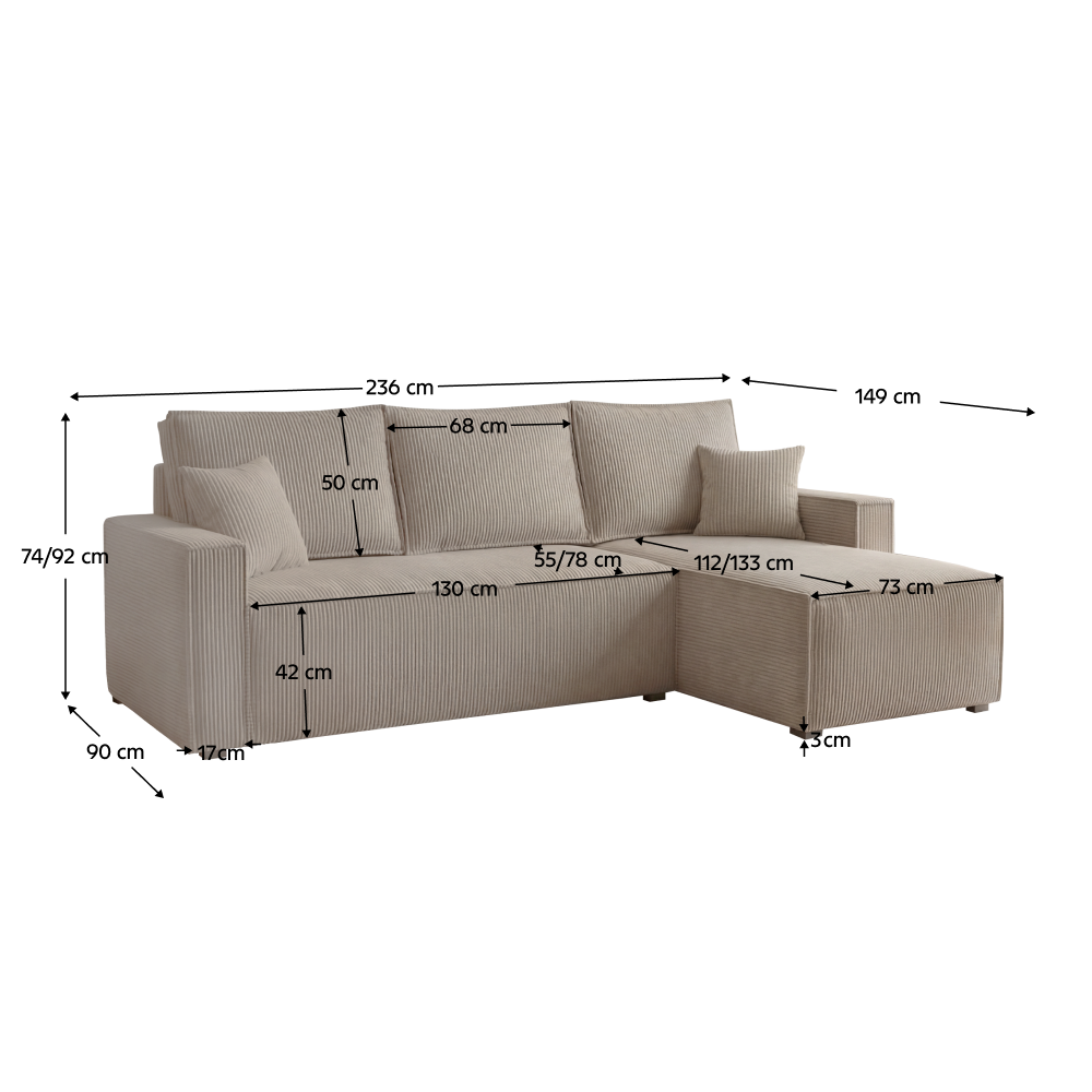 Coltar APERO, gri bej