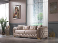Canapea fixa 3 locuri stil Chesterfield Ara – Maxinova (imaginea 1)