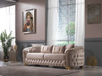 Canapea fixa 3 locuri stil Chesterfield Ara – Maxinova (imaginea 1)