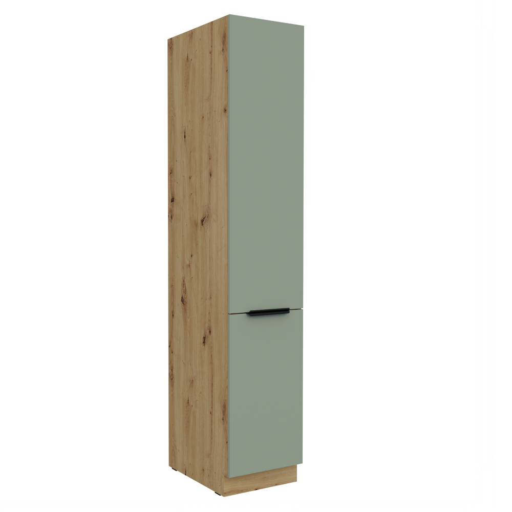Dulap inalt ARSANY 40 DK-210 2F, aquamarine/stejar artisan
