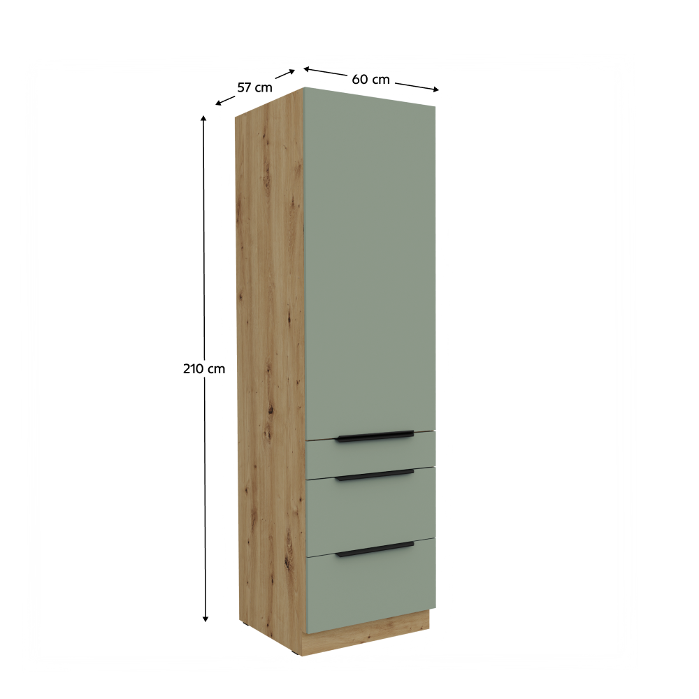 Dulap bucatarie modular ARSANY 60 DKS-210 3S1F, vedere 3