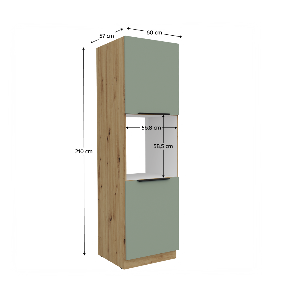 Dulap bucatarie modular ARSANY 60 DP-210 2F, vedere 3