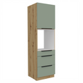 Dulap inalt pentru cuptor incorporabil ARSANY 60 DPS-210 3S1F, aquamarine/stejar artisan