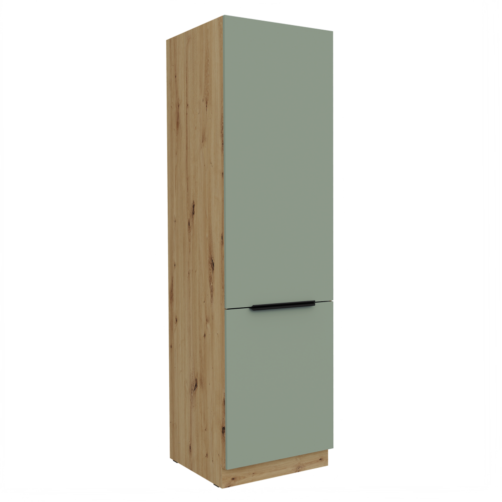 Dulap pentru frigider incorporabil ARSANY 60 LO-210 2F, aquamarine/stejar artisan