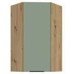 Dulap de colt superior ARSANY 60x60 GN-108 1F, aquamarine/stejar artisan