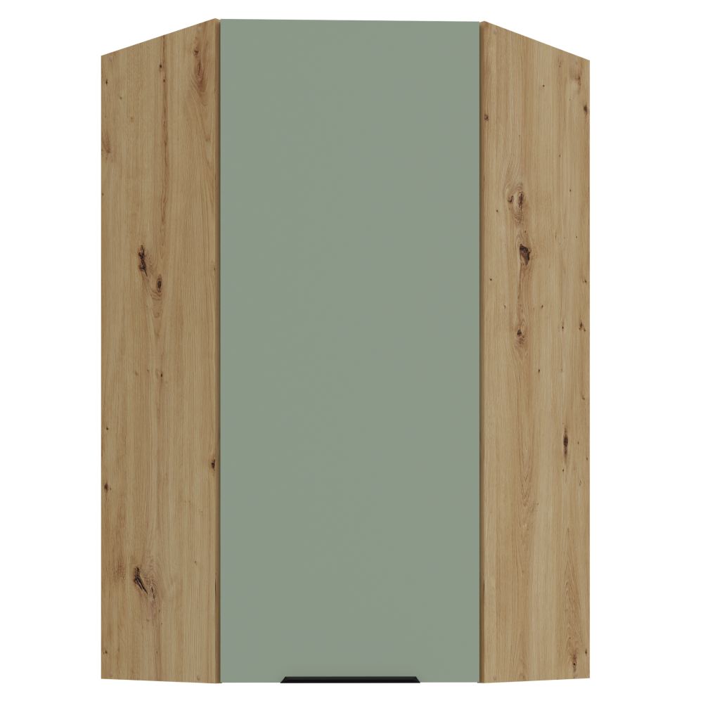 Dulap de colt superior ARSANY 60x60 GN-108 1F, aquamarine/stejar artisan