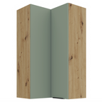 Dulap de colt superior ARSANY 60x60 GN-108 2F, aquamarine/stejar artisan