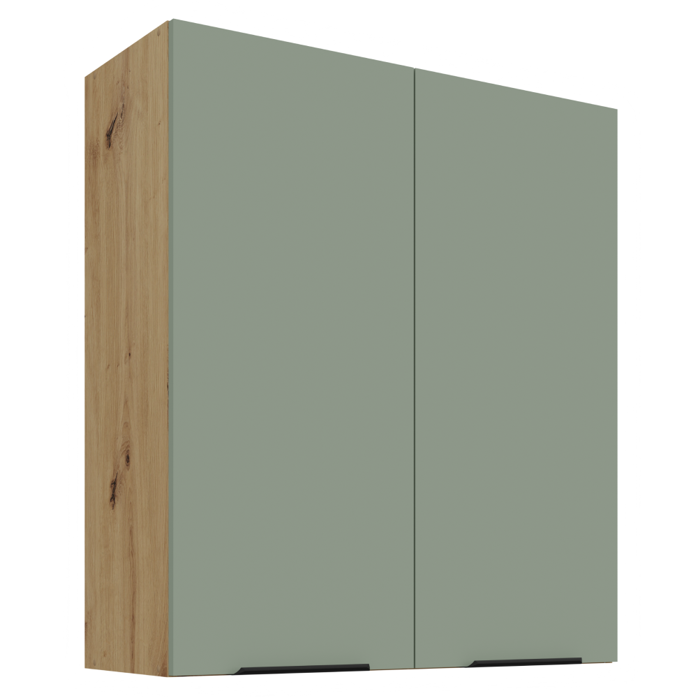 Dulap superior ARSANY 80 G-90 2F, aquamarine/stejar artisan