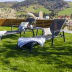 Scaun de gradina ATREO, negru / gri