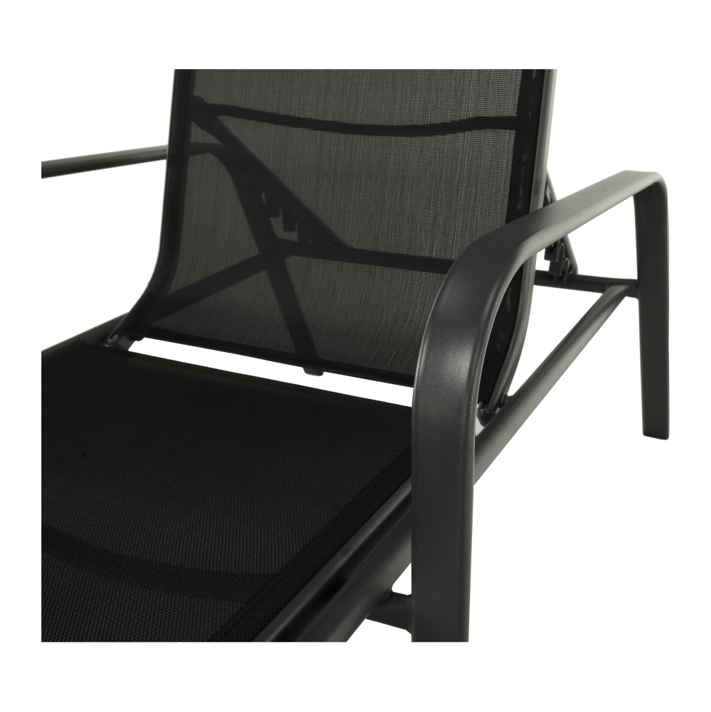 Scaun de gradina ATREO, negru / gri