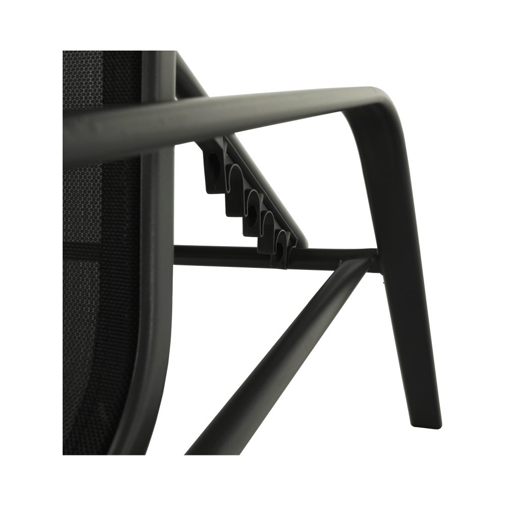 Scaun de gradina ATREO, negru / gri