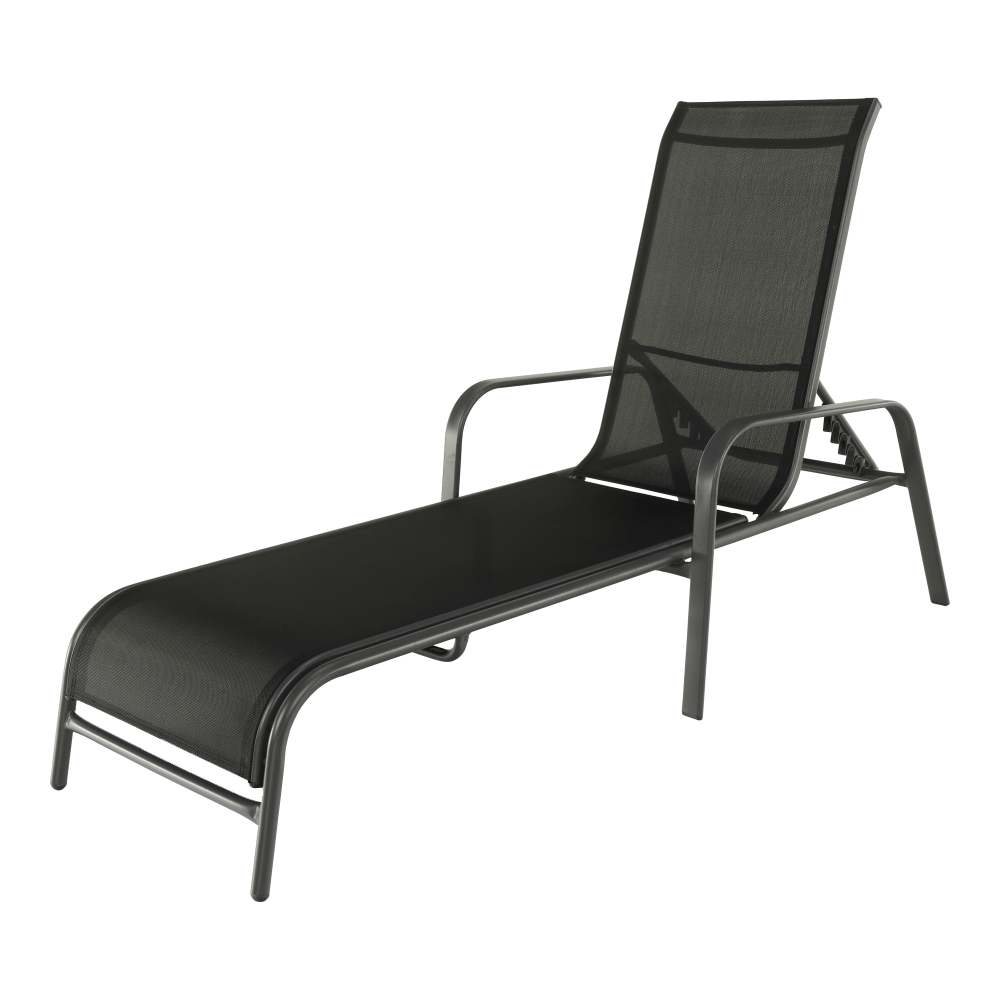 Scaun de gradina ATREO, negru / gri