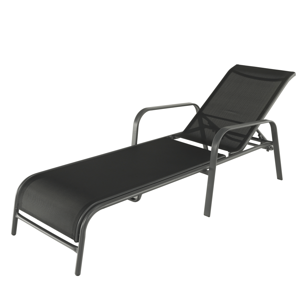 Scaun de gradina ATREO, negru / gri
