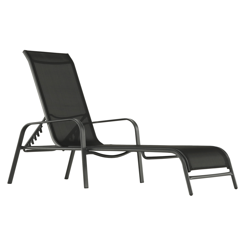 Scaun de gradina ATREO, negru / gri