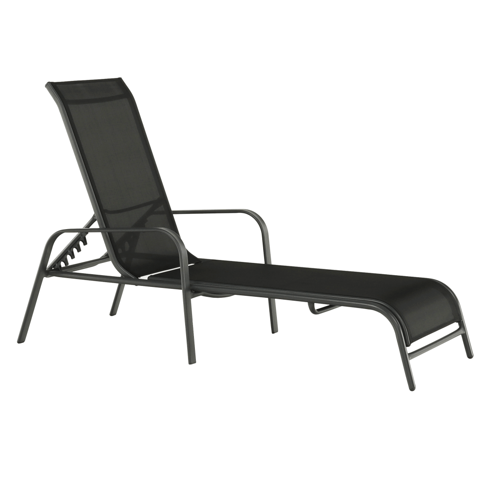 Scaun de gradina ATREO, negru / gri