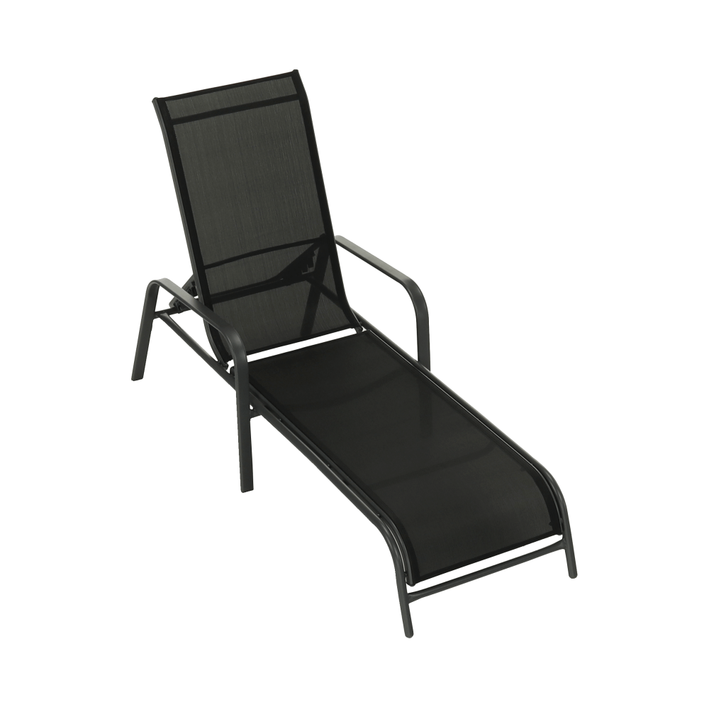 Scaun de gradina ATREO, negru / gri