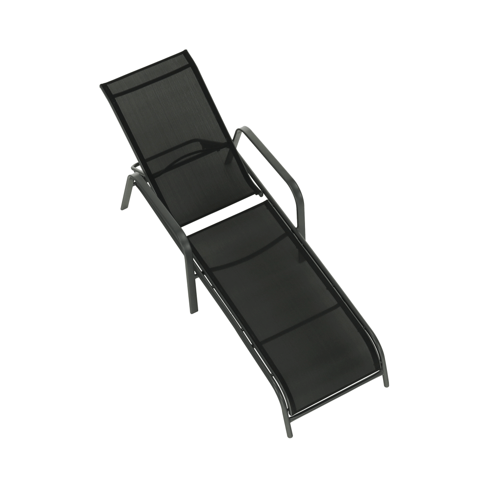 Scaun de gradina ATREO, negru / gri