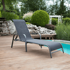 Scaun de gradina ATREO, negru / gri
