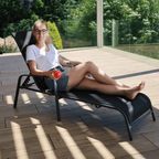 Scaun de gradina ATREO, negru / gri