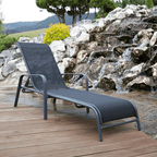 Scaun de gradina ATREO, negru / gri