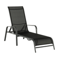 Scaun de gradina ATREO, negru / gri