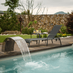 Scaun de gradina ATREO, negru / gri
