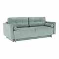 Canapea extensibila AURELIA, verde menta textil Queens