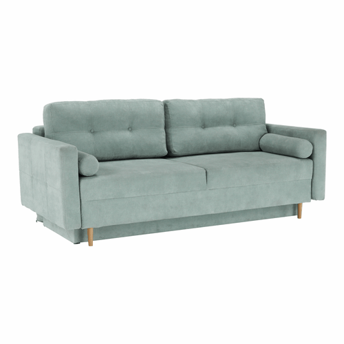 Canapea extensibila AURELIA, verde menta textil Queens