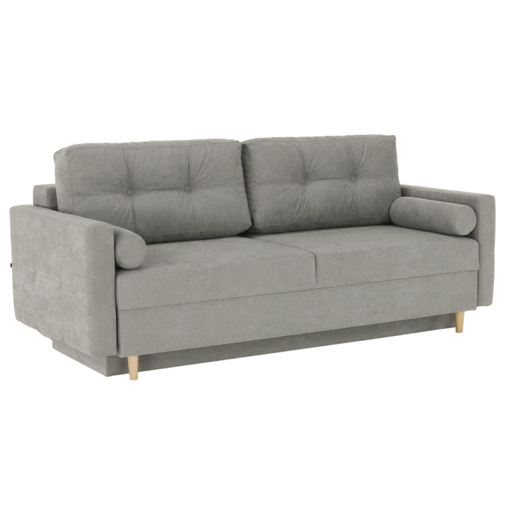 Canapea extensibila AURELIA, gri textil Queens