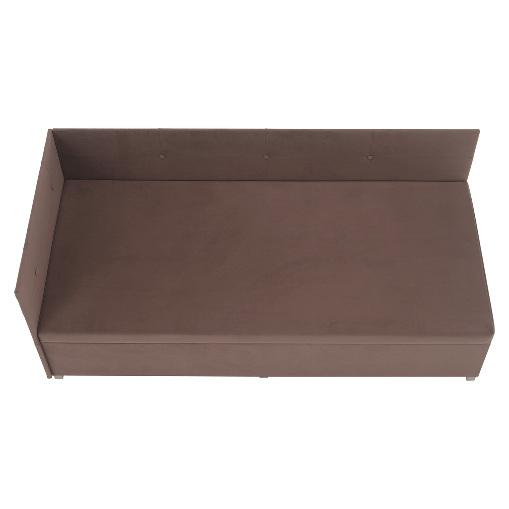 Canapea, extensibila cu spatiu de depozitare, maro Taupe, AURIA UNI