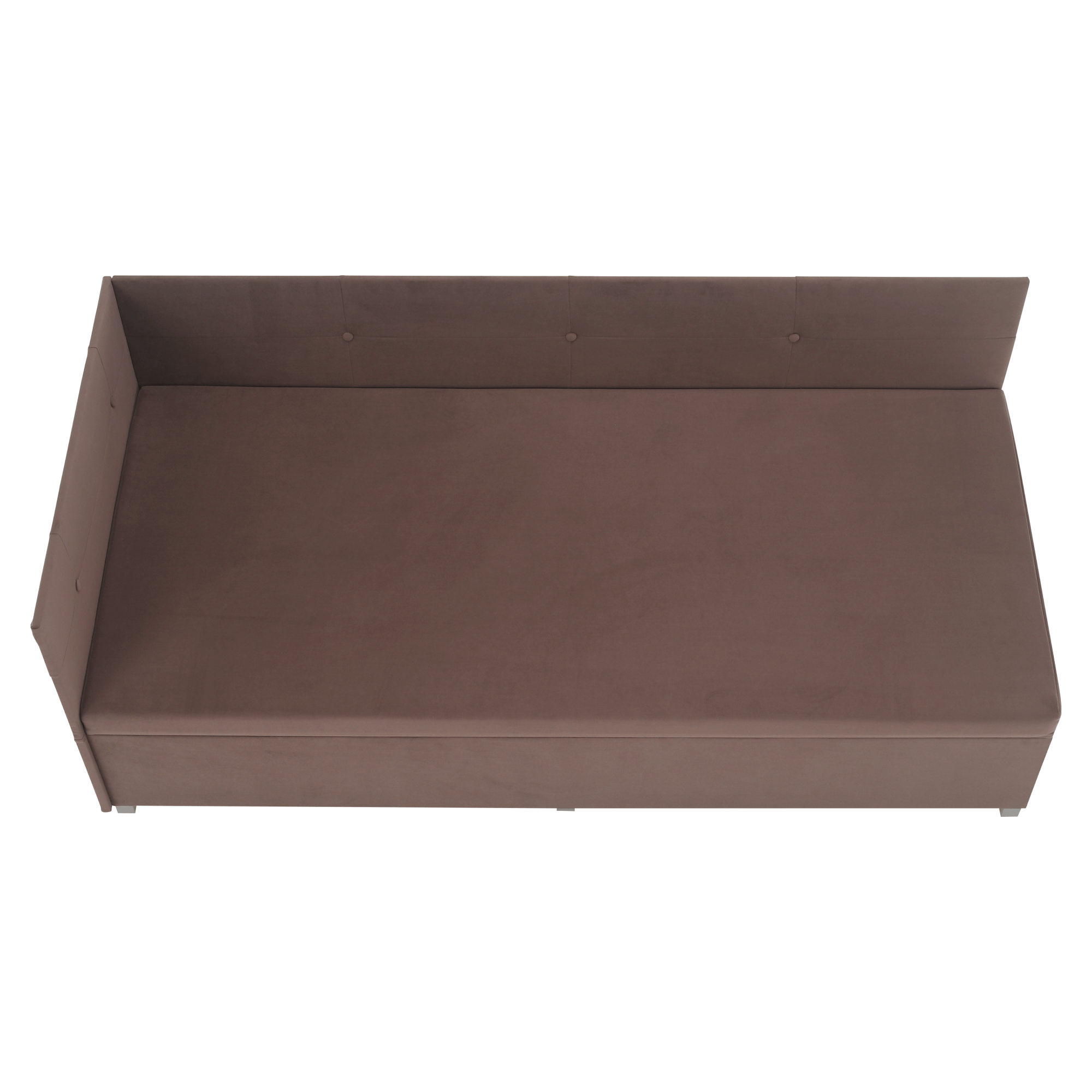 Canapea, extensibila cu spatiu de depozitare, maro Taupe, AURIA UNI