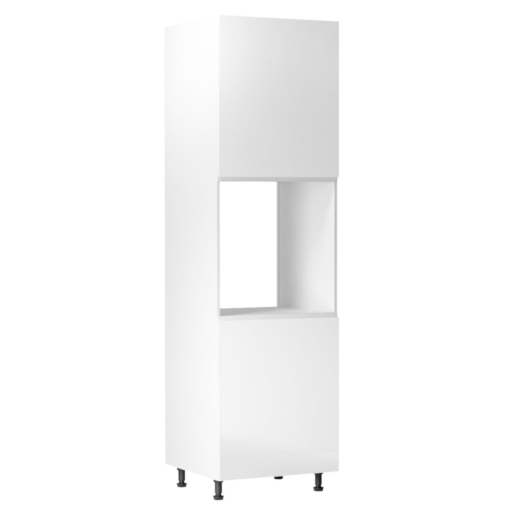 Dulap pentru alimente AURORA D60P, alb/alb luciu extra ridicat, dreapta