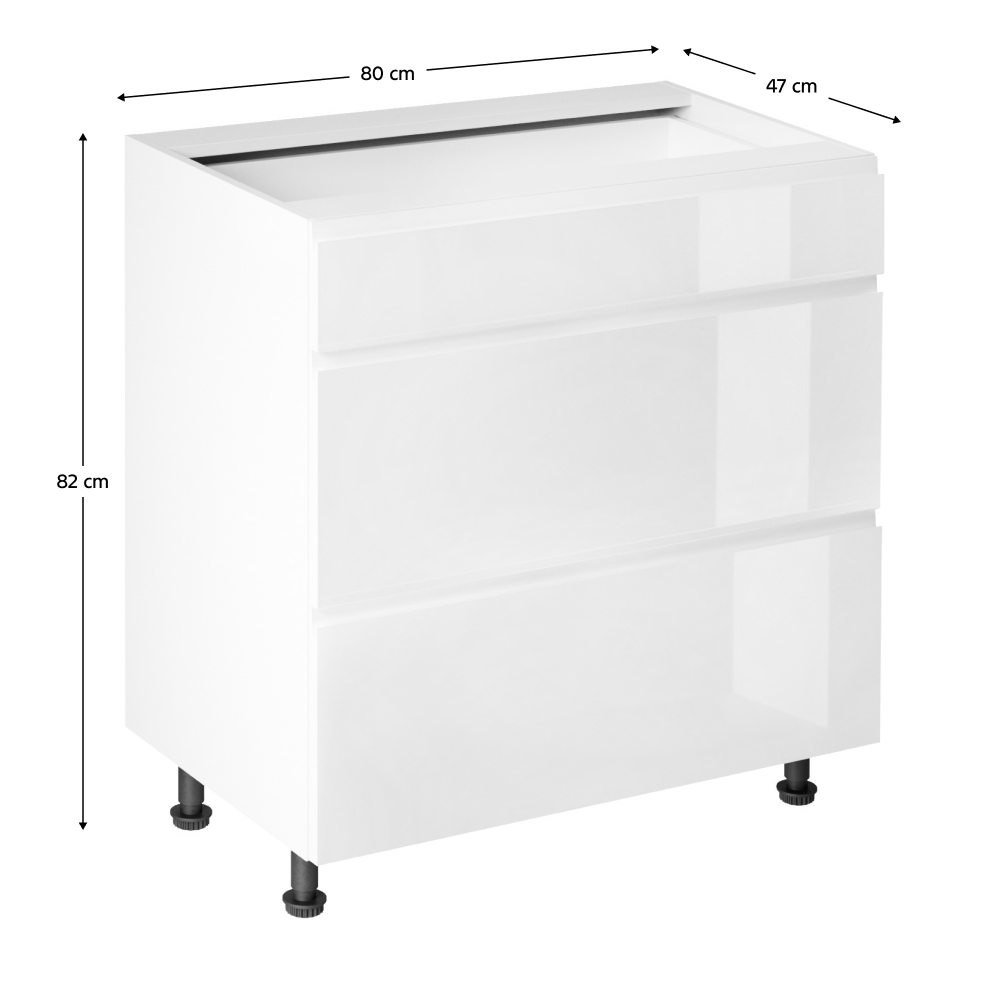 Dulap bucatarie modular AURORA D80S4, vedere 3