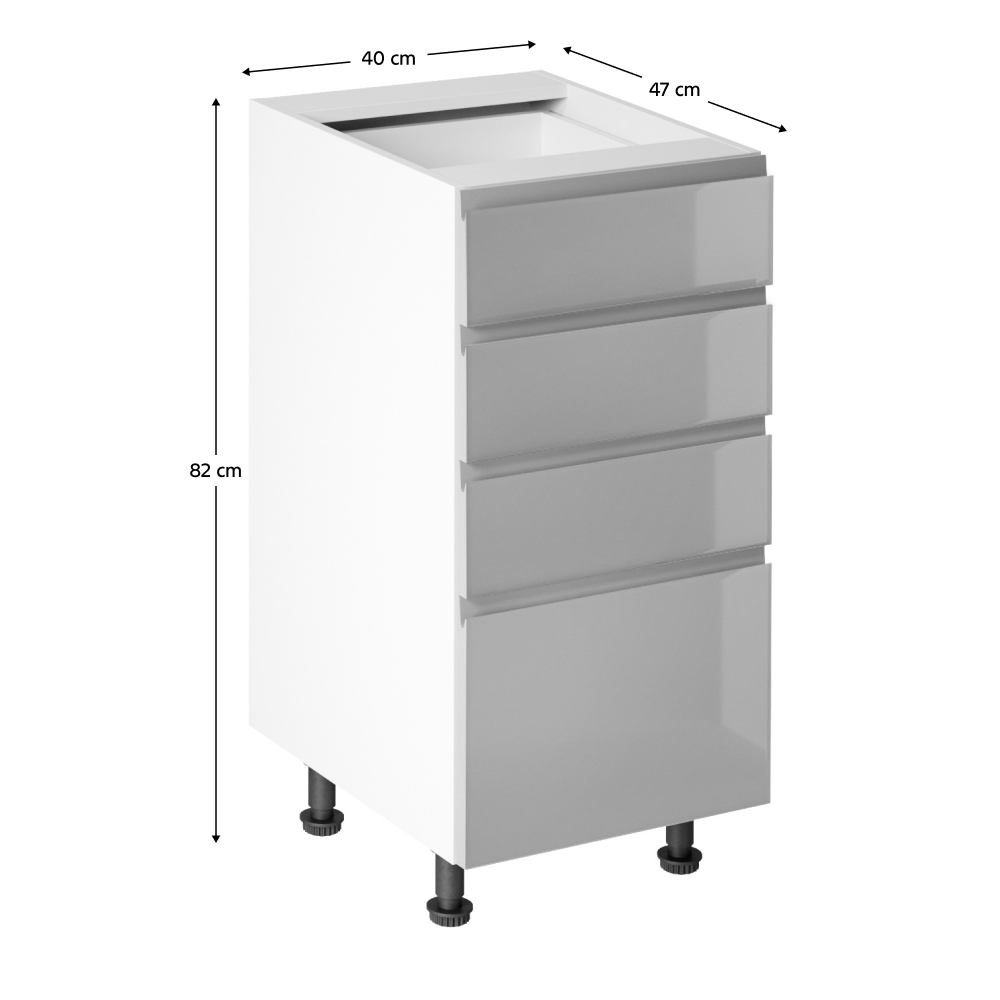 Dulap bucatarie modular AURORA D40S4, vedere 3