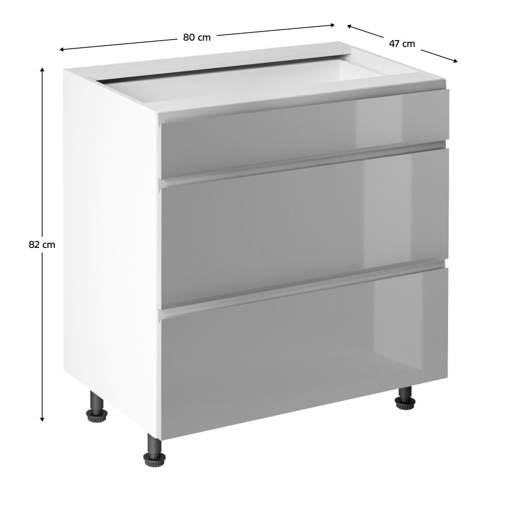 Dulap bucatarie modular AURORA D80S3, vedere 3