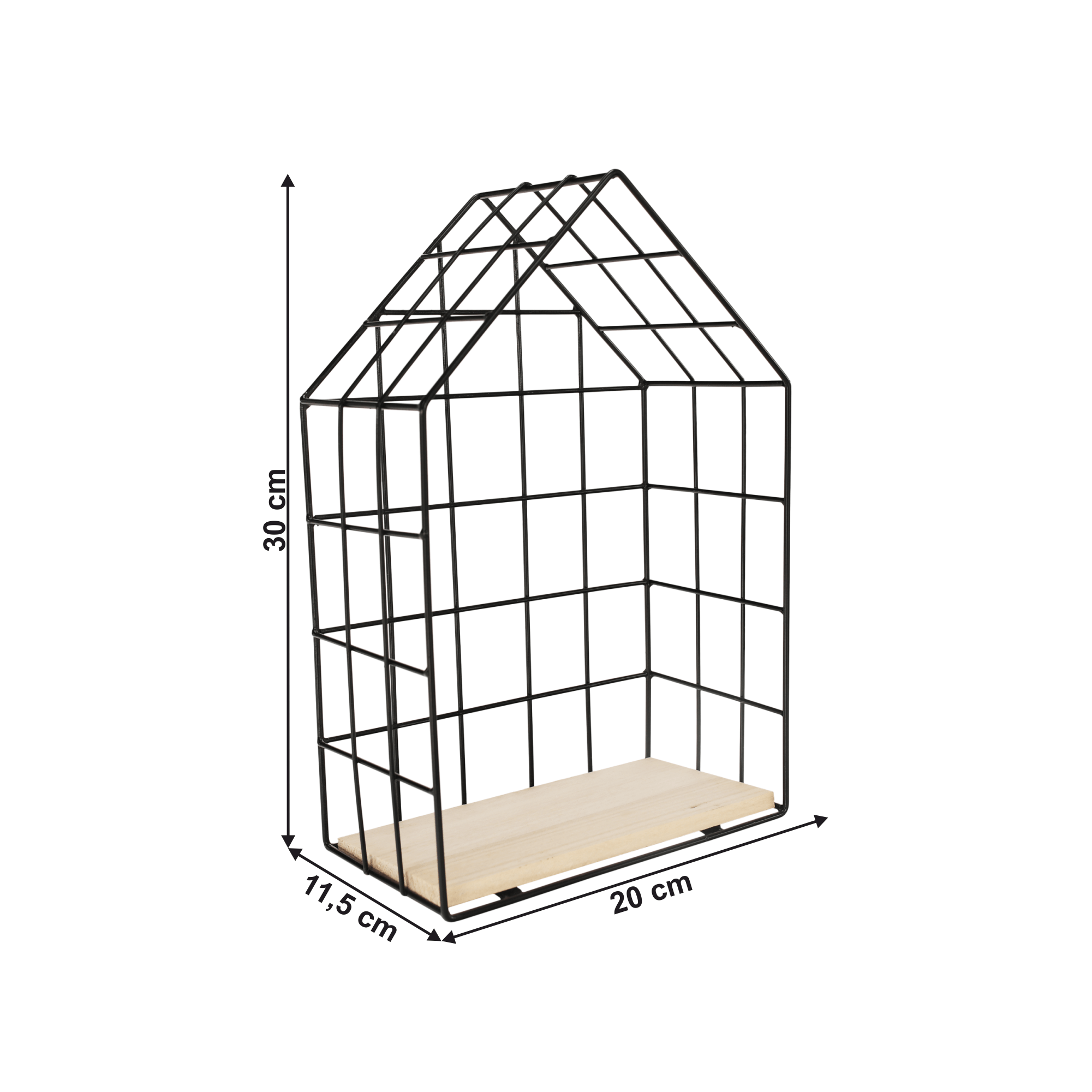 Raft AZURI, natural / negru