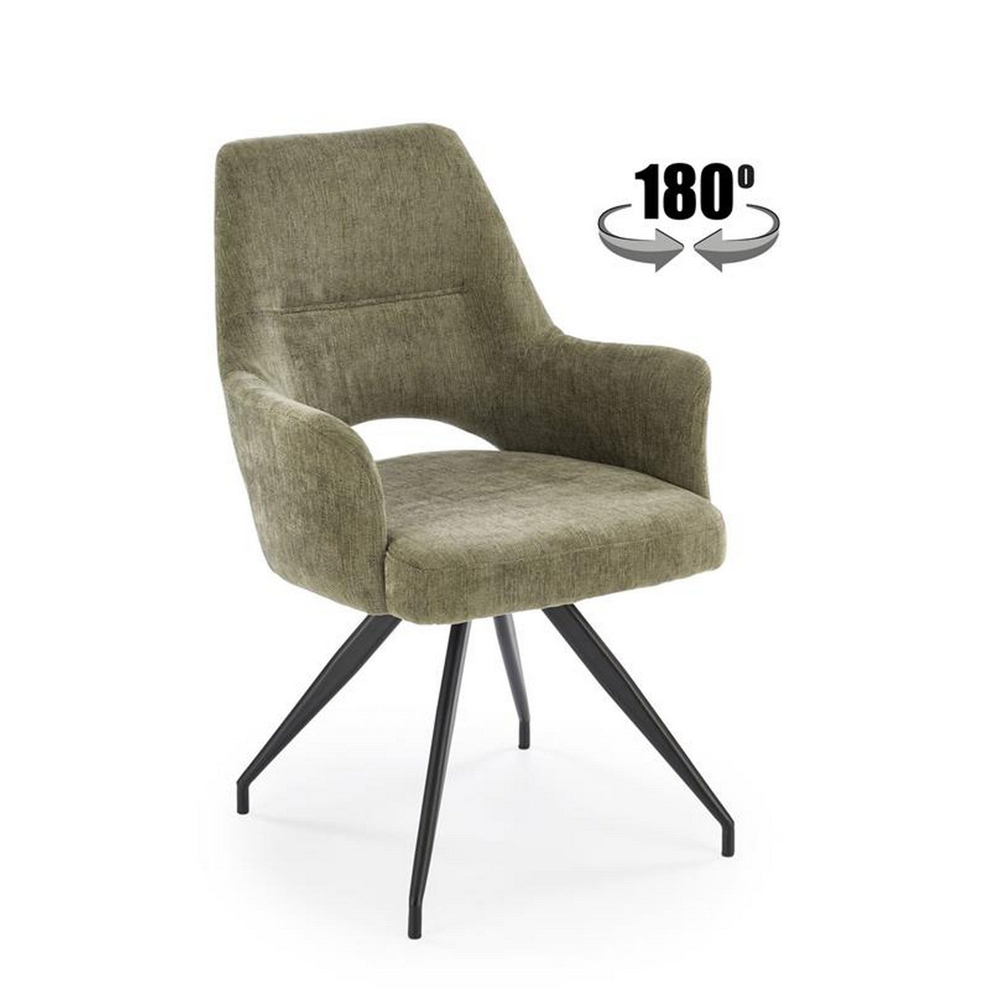 Scaun K542, verde olive / negru