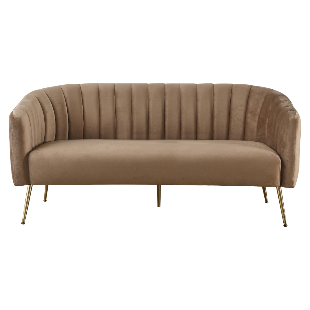 Canapea BAGY, maro / auriu